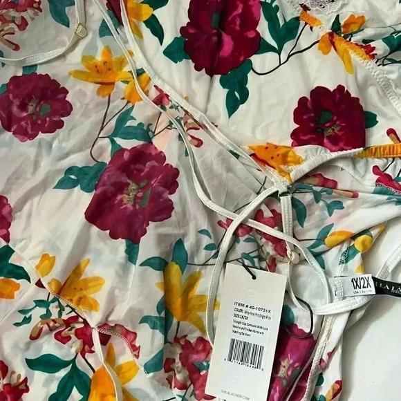 NWT OH LA LA CHERI CURVE REINA FLORAL PRINT AND LACE SET 1X/2X - Picture 6 of 7